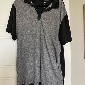 Grey and Black striped Golf Shirt XL